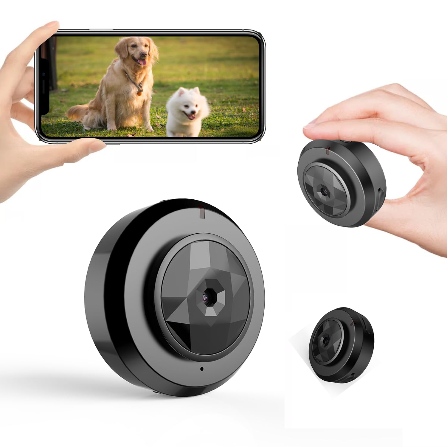 1080P HD Hidden Spy Camera - Mini Wireless WiFi Nanny Cam with Night Vision for Home Security, Indoor Surveillance & Baby Monitoring - Full HD Live Video Recorder for Office, Nursery & Elderly Care
