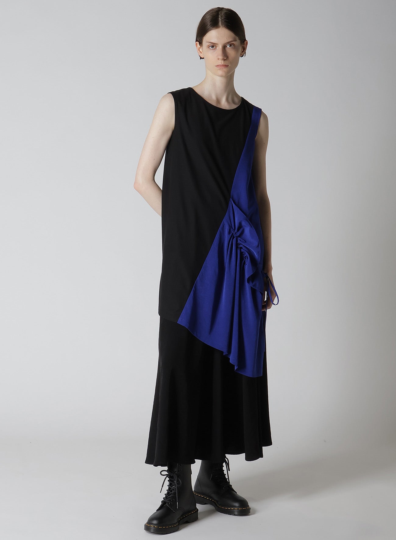 Elegant Crepe de Chine Front Panel Pocket Skirt - Women's Flowy Midi Skirt for Office, Party & Casual Wear