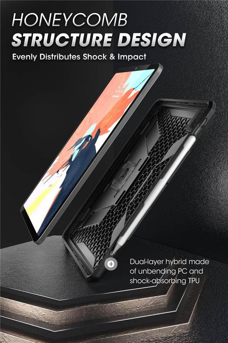 SUPCASE Rugged Protective Case for iPad Pro 12.9 (2020 Model) - Shockproof Full-Body Cover with Built-in Apple Pencil Holder - Perfect for Outdoor, Work & Travel Use
