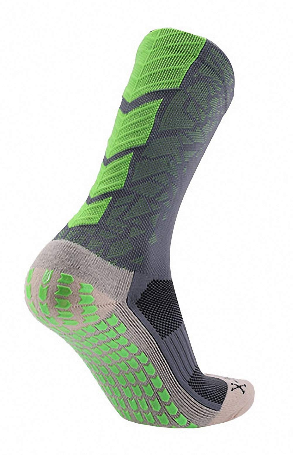 Ulalaza Unisex Anti-Slip Sports Socks with Thick Cushion - Non-Skid Grippy Traction for Soccer, Football & Basketball - Perfect for Running, Training & Gym Workouts
