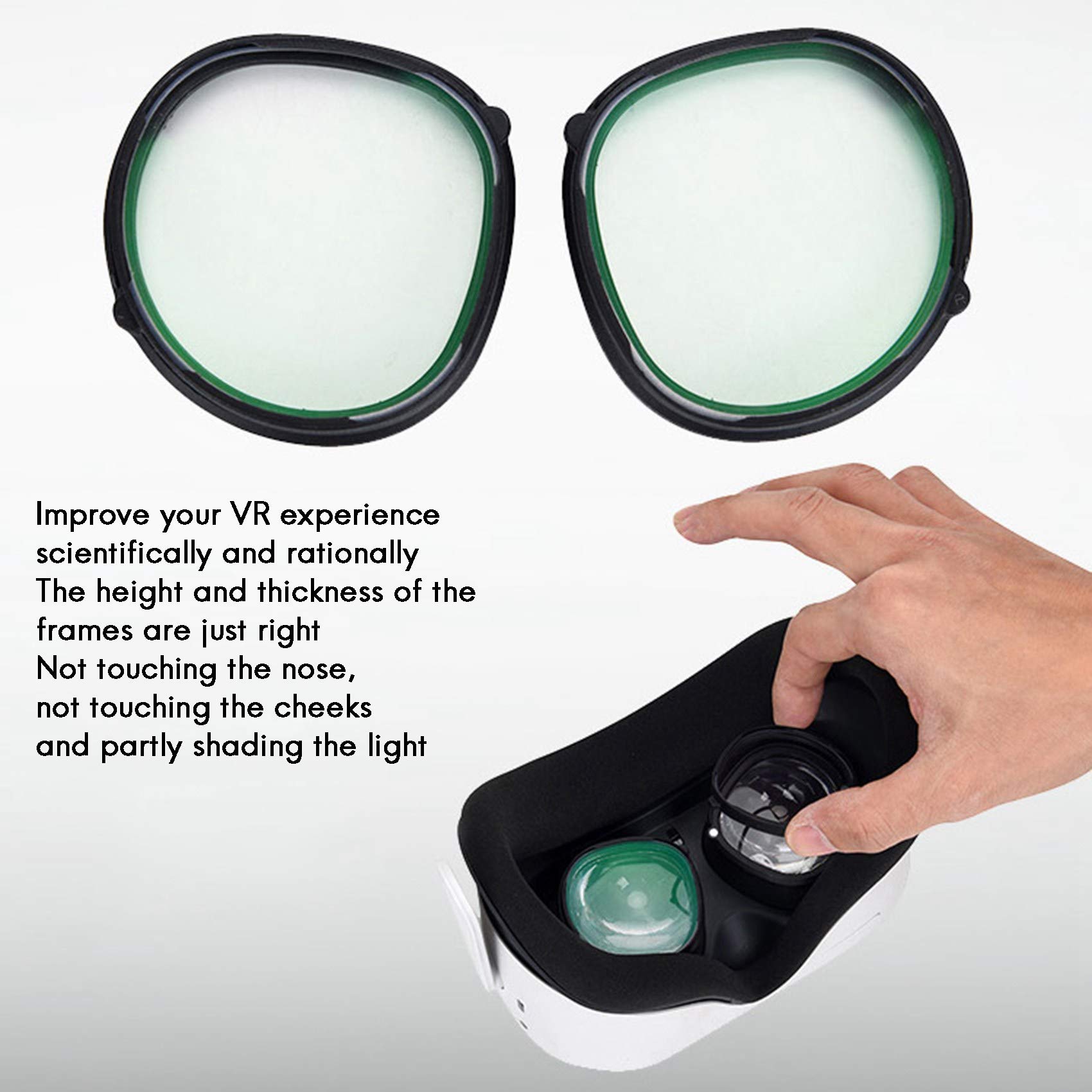 Blue Light Blocking Magnetic Glasses for VR Headsets - 0 Degree Anti-Glare Lens, Comfortable & Stylish Gaming Accessories for PC, Console & VR Gaming Sessions