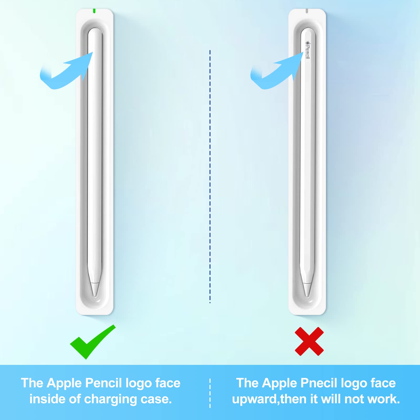 Apple Pencil 2nd Generation Charging Case - Magnetic Stand with USB Cable & LED Indicator | Anti-Slip Base for iPad Pro/Pencil 2 | Perfect for Artists, Students & Professionals (White)