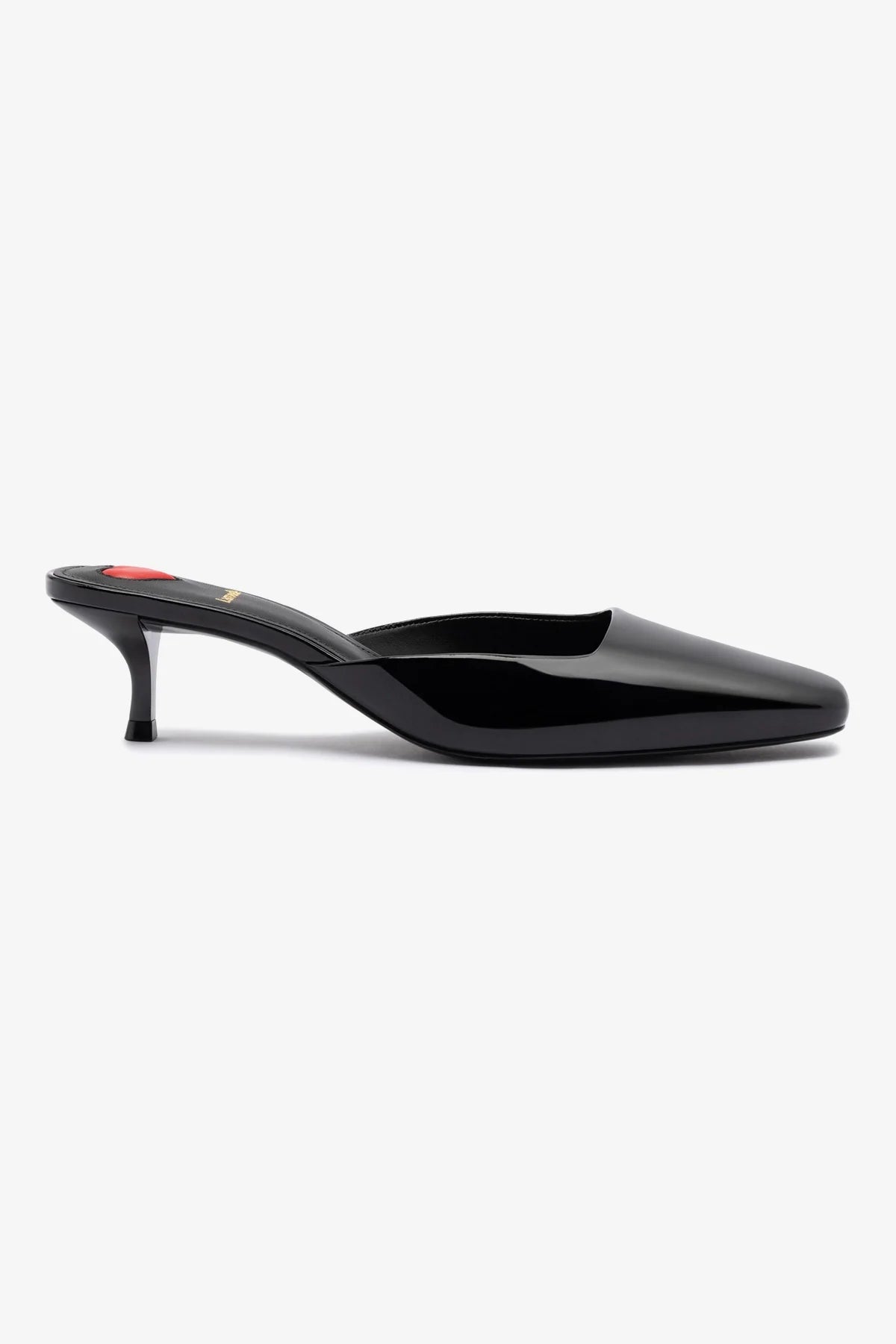 Amal Mule Shoes for Women - Black Patent Leather Slip-On Loafers - Comfortable Casual & Office Wear for Everyday Use