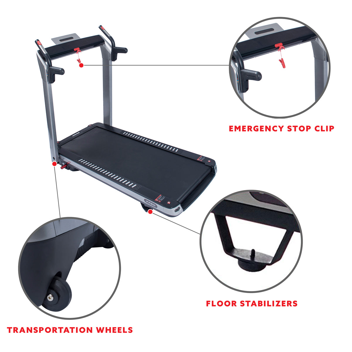 SpaceFlex Foldable Running Treadmill with Auto Incline - Wide Deck Home Gym Equipment for Cardio Workouts & Indoor Fitness Training