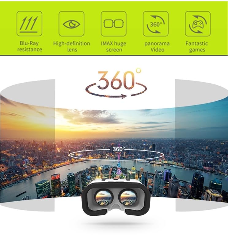Best VR Headset for iPhone & Android with Controller - Universal 3D Virtual Reality Goggles for Kids & Adults - Compatible with 4.7-6.5 Inch Phones - Perfect for Movies, Gaming & Immersive Experiences - Portable VR Glasses for Home Entertainment & Travel