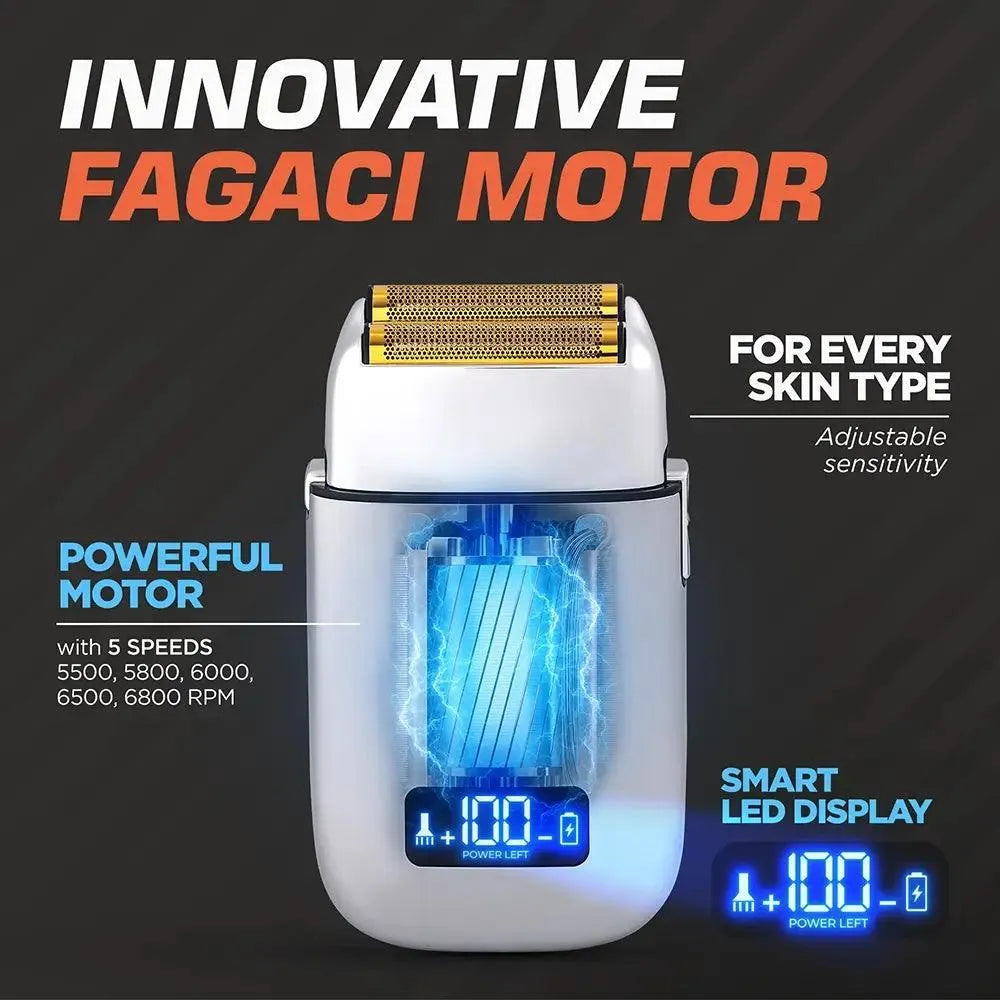 Mastery Shaver - Professional Electric Razor for Men, Smooth & Close Shave - Perfect for Travel, Gym & Daily Grooming Routine