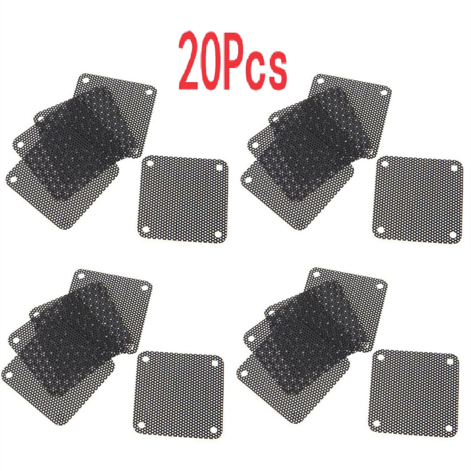 ZEZEFUFU 20 Pack 40mm PC Fan Dust Filters - Mesh Cover for Computer Case Cooling Fans | Dust Protection for Gaming PC, CPU Cooler & Electronics