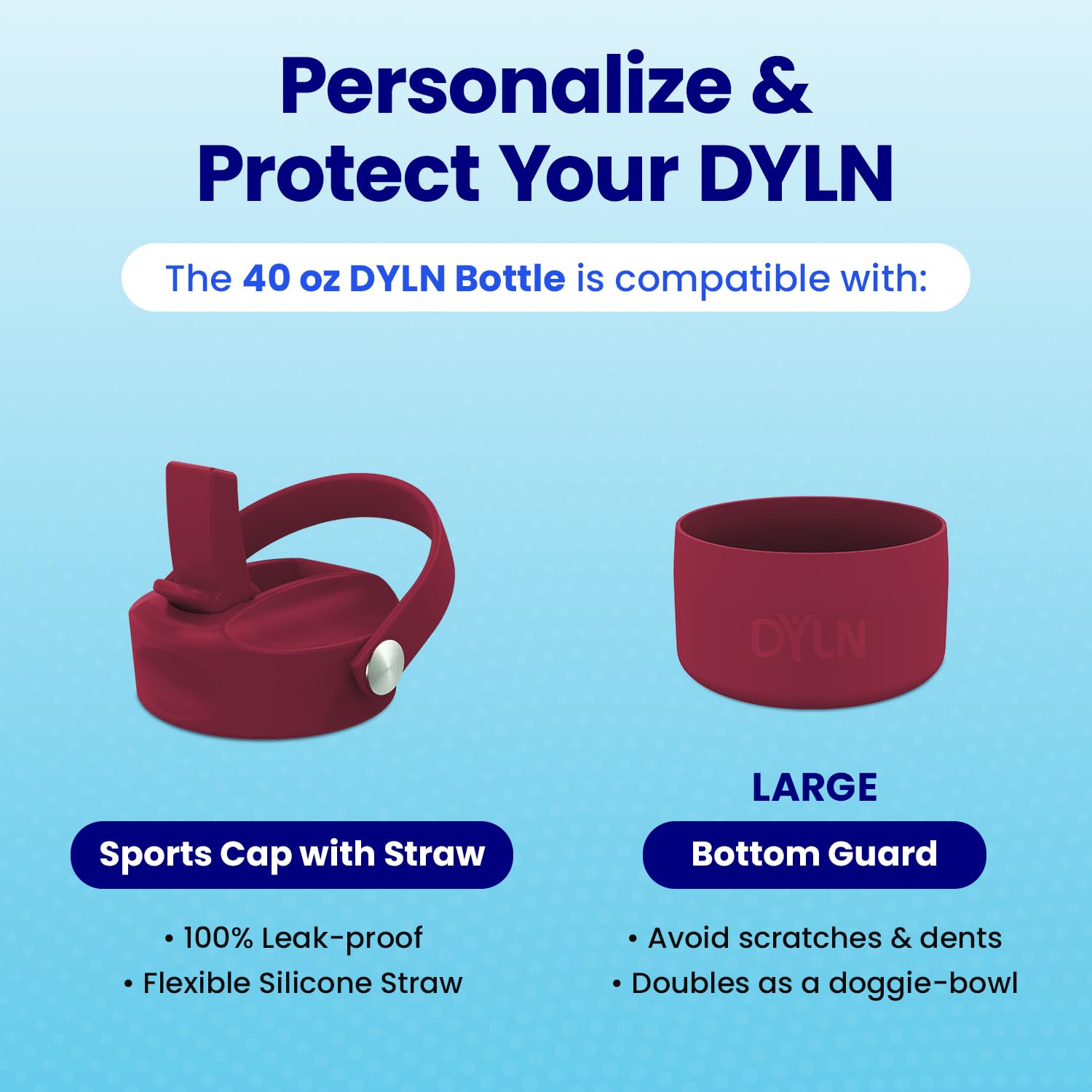 DYLN Alkaline Water Bottle - Portable Hydrogen Water Generator with 9.5 pH Alkaline Water | Vacuum Insulated Stainless Steel Bottle Keeps Drinks Cold 24 Hours | Perfect for Gym, Hiking & Daily Hydration