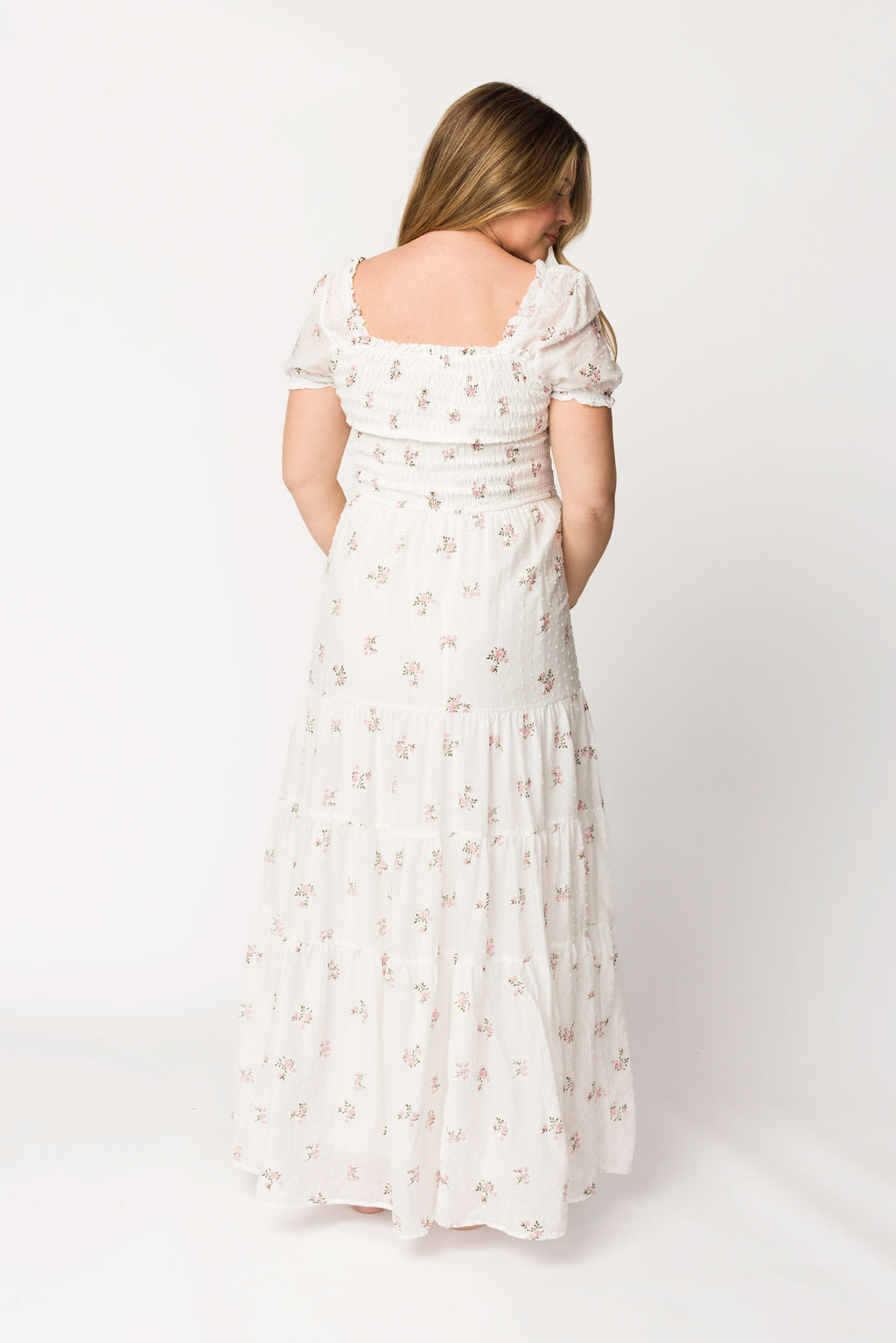 Harper Worth Women's Floral Maxi Dress - Pink Maternity Bump Friendly Long Dress for Pregnancy, Nursing & Postpartum | Perfect for Baby Showers, Beach Vacations & Summer Outfits