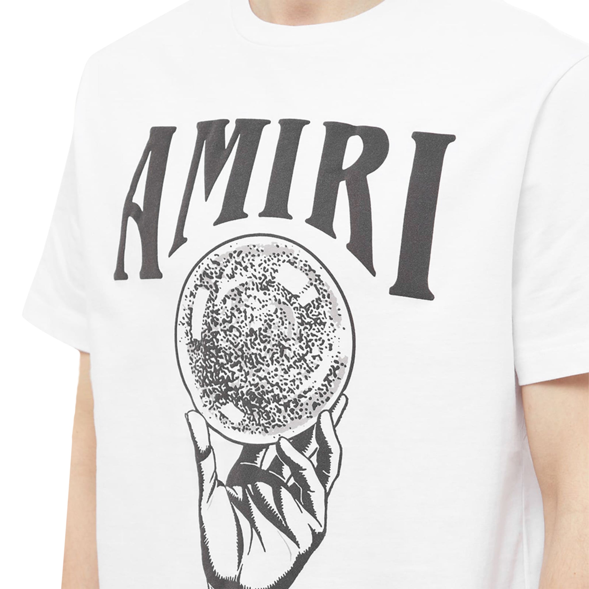 Amiri Crystal Ball Graphic T-Shirt for Men - White Cotton Tee with Unique Design - Perfect for Casual Wear, Street Style & Everyday Outfits