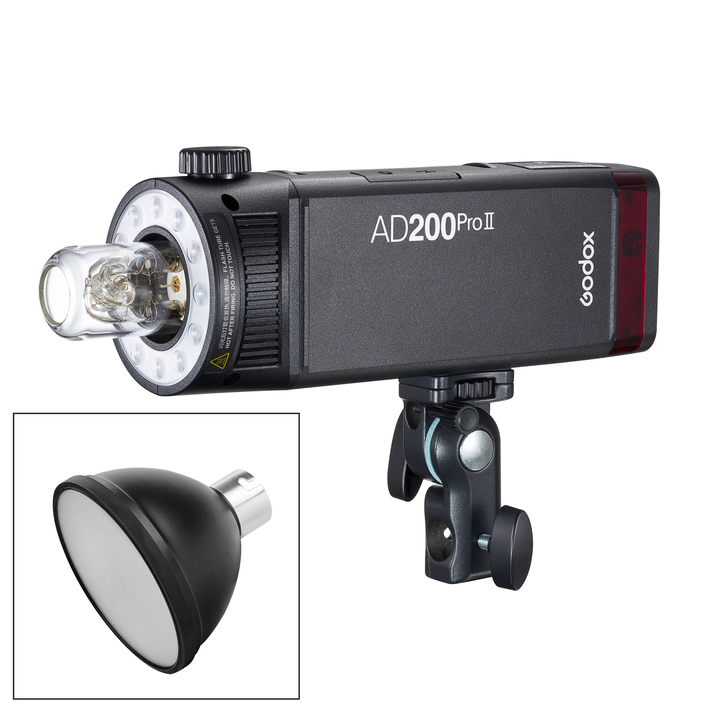 Godox AD200PROII 200Ws Battery-Powered Flash with AD S2 Bare Bulb Reflector - Perfect for Outdoor Photography, Studio Lighting & On-Location Portraits