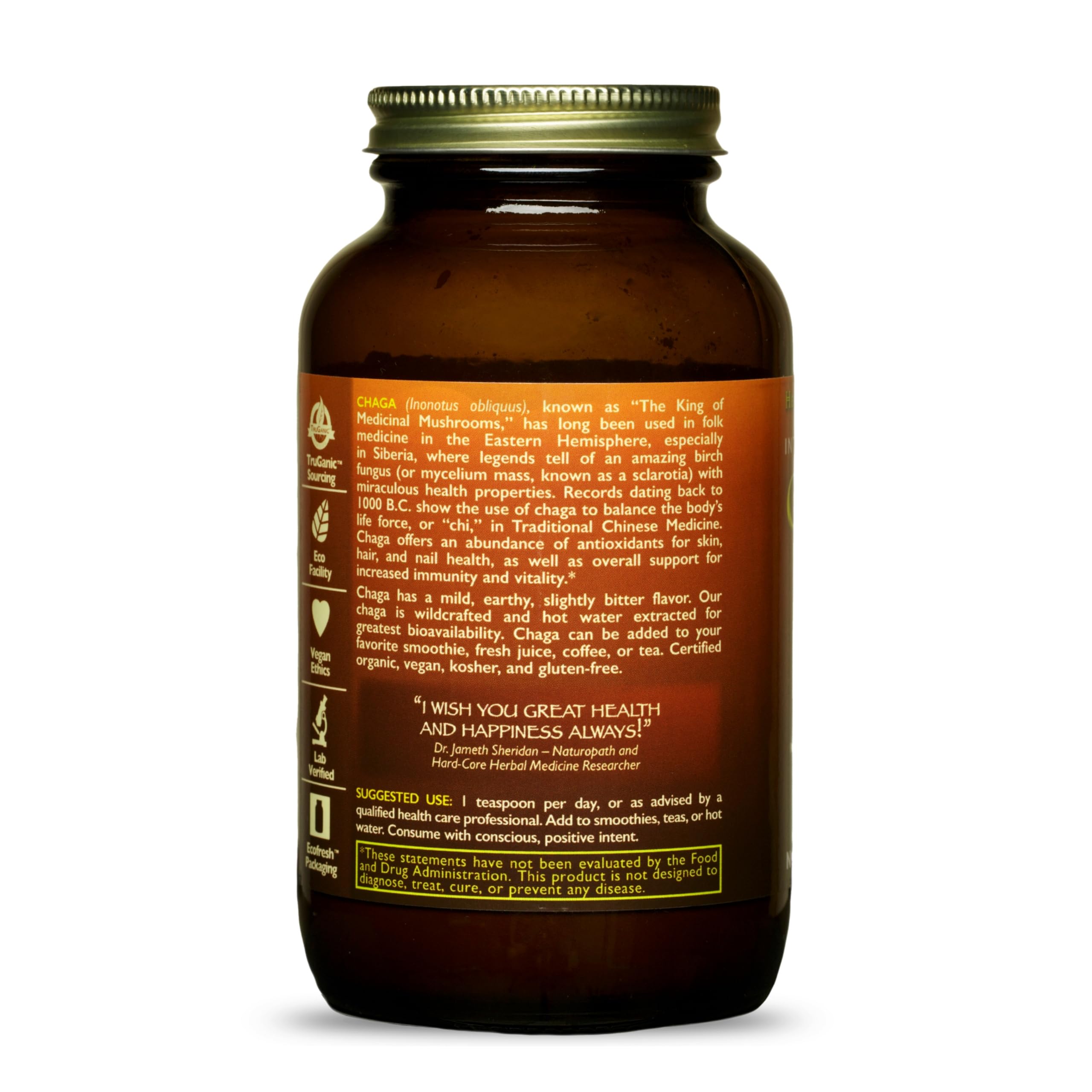 HealthForce SuperFoods Organic Chaga Mushroom Powder - 150g | Immune Support, Antioxidant Boost | Perfect for Smoothies, Coffee & Wellness Drinks