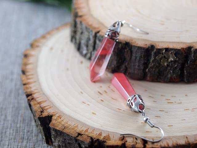 Rose Quartz Silver Dangle Earrings for Women | Elegant Drop Earrings with Pink Quartz Stone | Perfect Anniversary Gift for Her | Jewelry for Date Night & Special Occasions