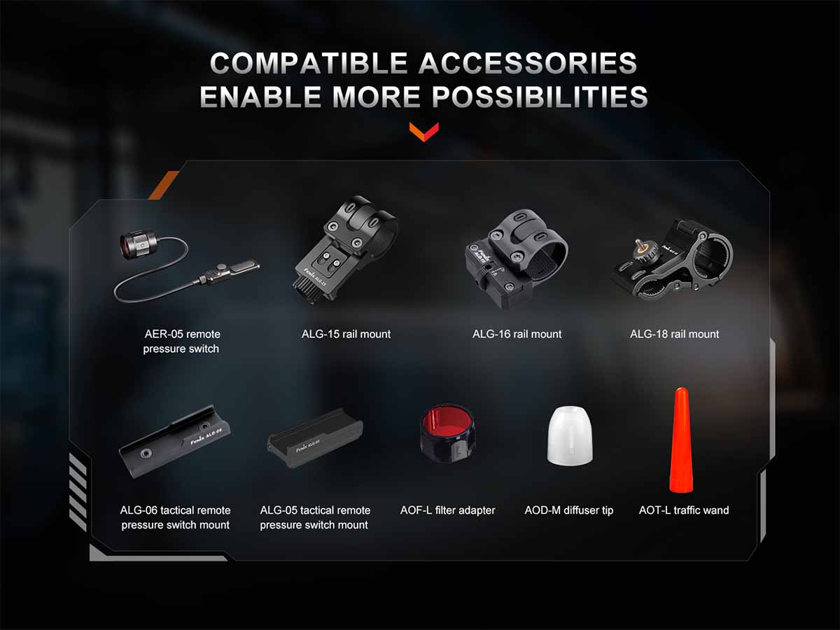 Fenix TK30R 1000 Lumen White Laser Flashlight - High Power Tactical Flashlight for Hunting, Camping, Emergency & Outdoor Adventures