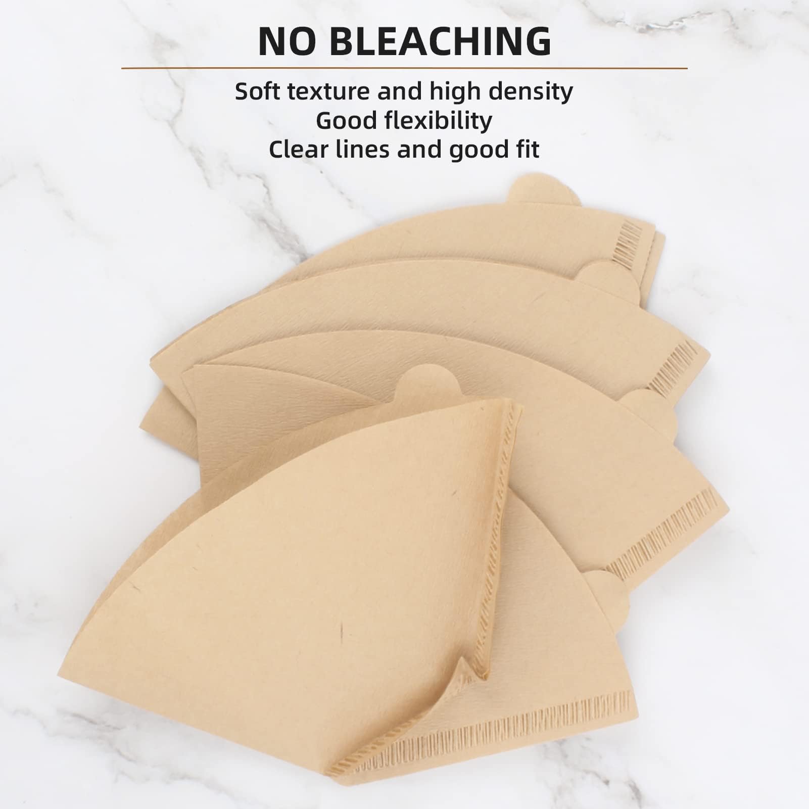 100 Count Unbleached #2 Cone Coffee Filters - Preserves Flavor, Fits Most Drip Coffee Makers - Easy to Use & Eco-Friendly Disposal - Perfect for Home Brewing, Office Use & Camping Trips