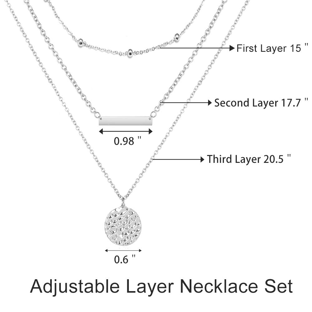 YANCHUN Women's Layered Necklace Set - Dainty Stackable Chain Necklaces with Charms, Trendy Jewelry for Christmas Gifts & Stocking Stuffers - Perfect for Everyday Wear, Date Nights & Special Occasions