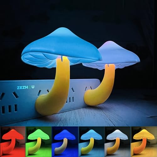 Mushroom Night Light, 7 Color Changing, 1 Pack