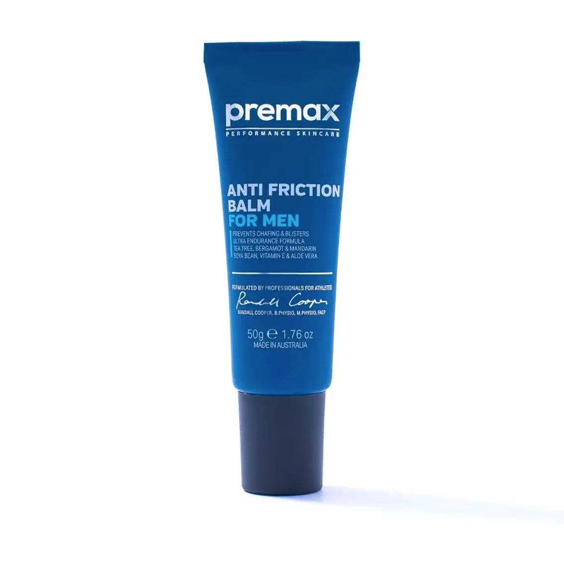 Premax Anti Friction Balm - Chafing Relief Cream for Runners, Cyclists & Athletes - Prevents Skin Irritation & Blisters - Long Lasting Protection for Thighs, Underarms & Feet - Ideal for Sports, Workouts & Outdoor Activities