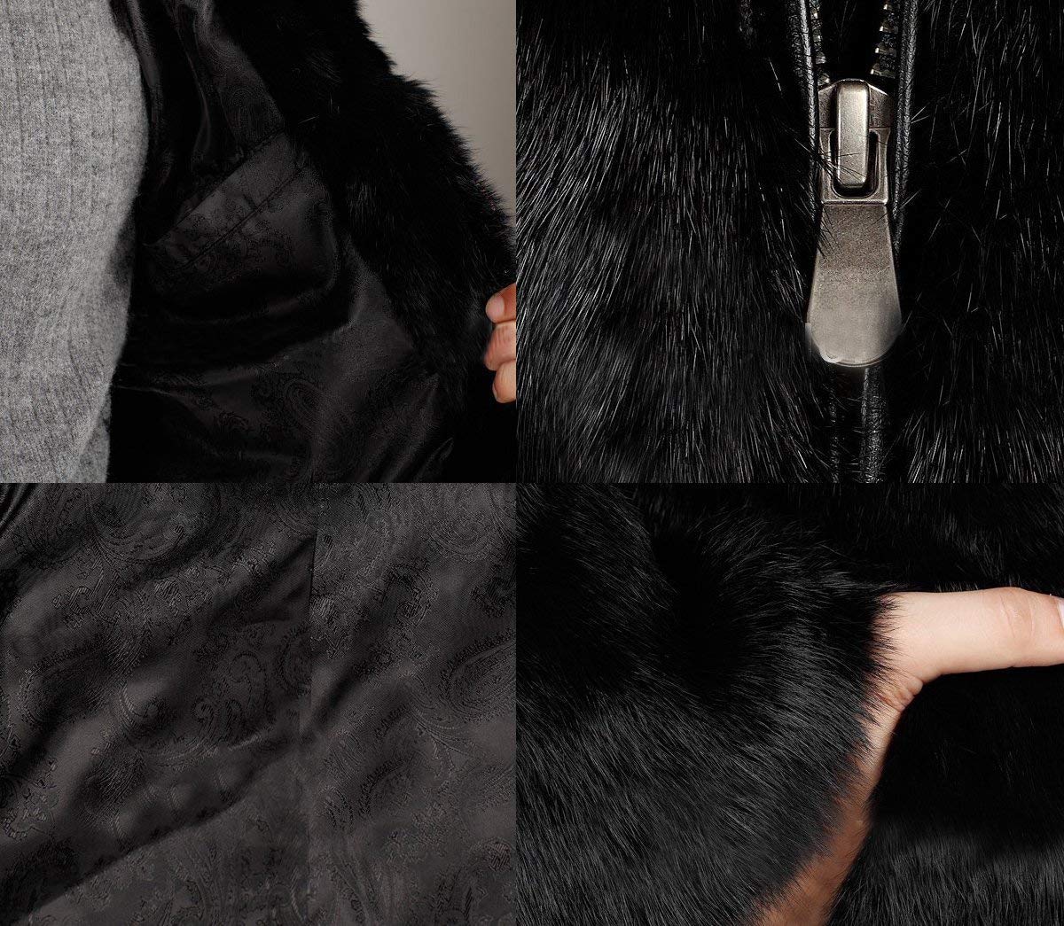 Genuine Rabbit Fur Men's Black Hooded Vest with Matching Fur Hat - Winter Fashion Coat for Men, Gifts for Him - Perfect for Outdoor Activities, Cold Weather & Stylish Layering