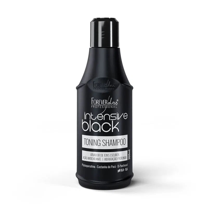 Forever Liss Dark Tones Activator Toning Shampoo - Intensive Black Hair Treatment for Color-Treated Hair (300ml) | Prevents Brassiness & Enhances Shine for Brunettes & Dark Hair | Salon-Quality At-Home Care