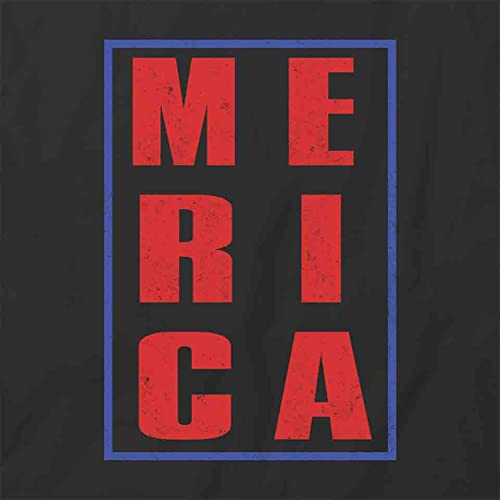 Merica Patriotic T-Shirt | Black Graphic Printed Tee for Men & Women - Perfect for 4th of July, Veterans Day & American Pride Events