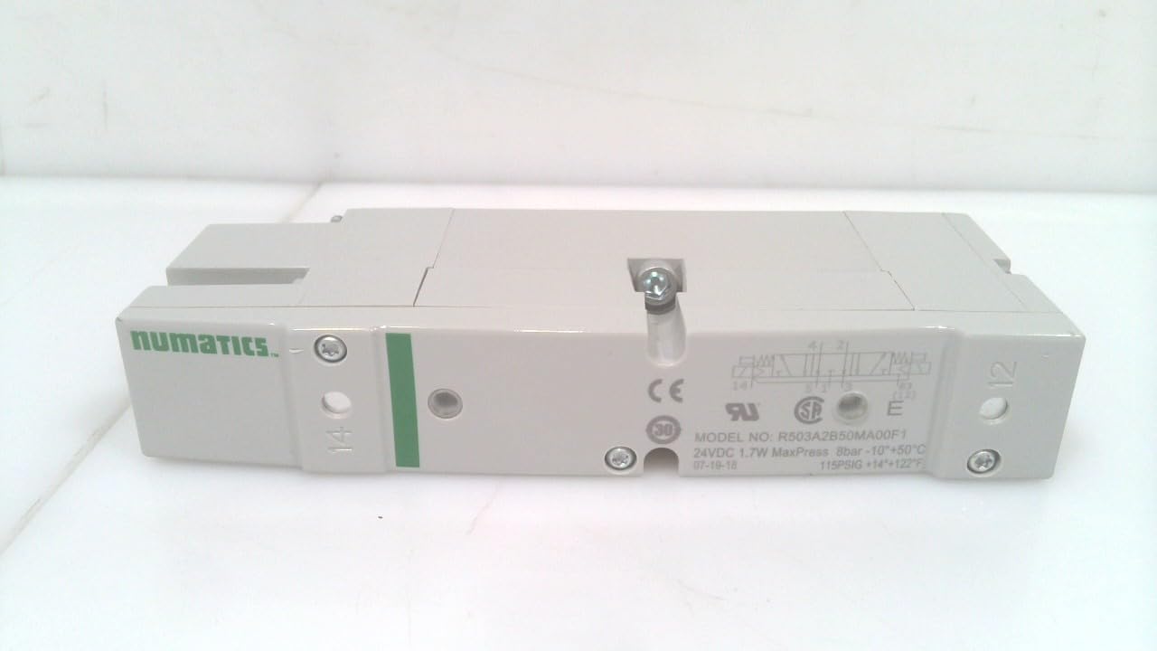 24V DC 5/3 Way Solenoid Valve - 503 Series Dual Solenoid for Industrial Automation & Pneumatic Systems (R503A2B50MA00F1)