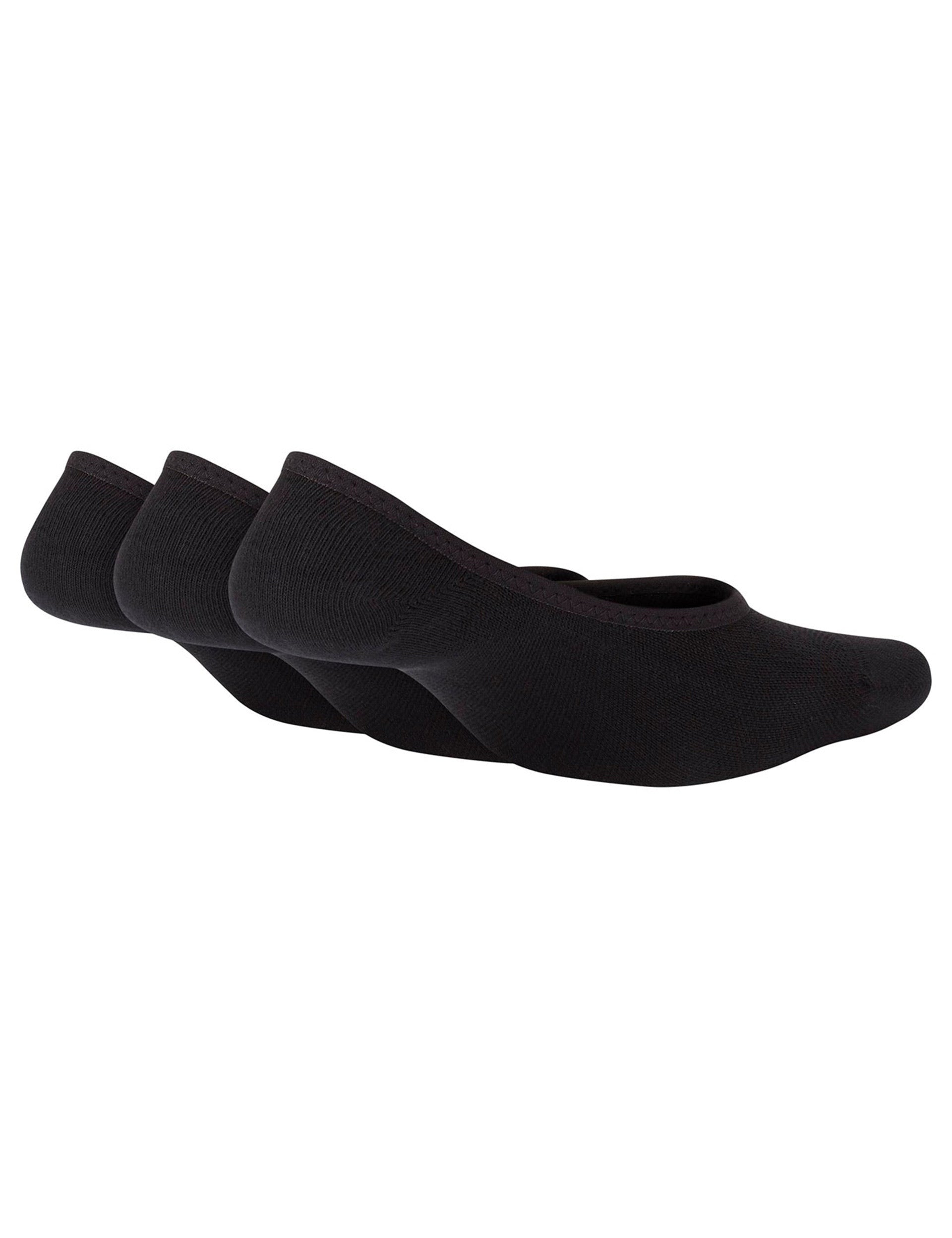 Breathable Everyday Lightweight Footie Socks (3 Pairs) - Black - Perfect for Running, Yoga & Casual Wear