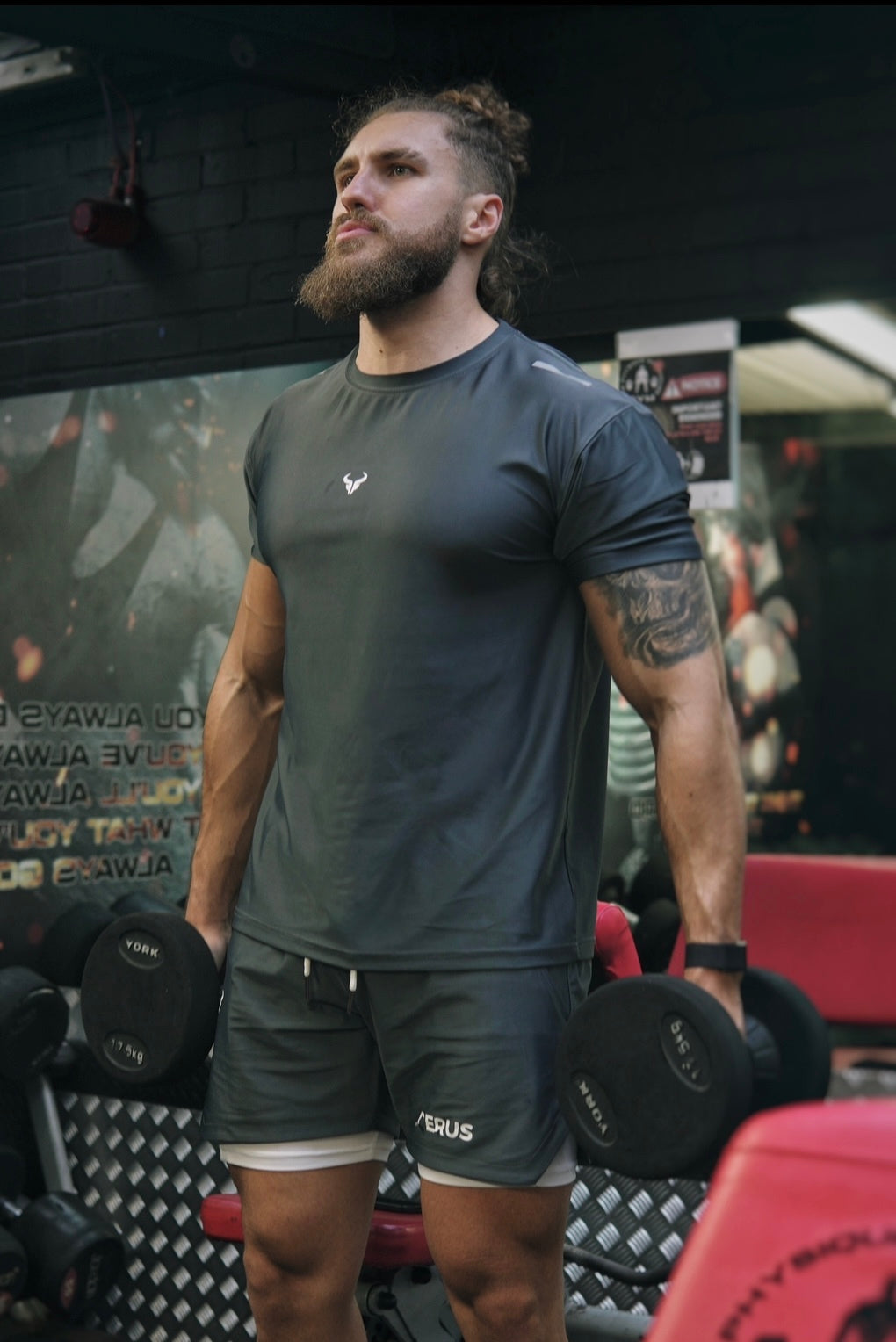 Cerus Grey Janus Men's T-Shirt - Premium Cotton Casual Tee for Everyday Wear | Gym, Workout, Street Style & Lounge Comfort