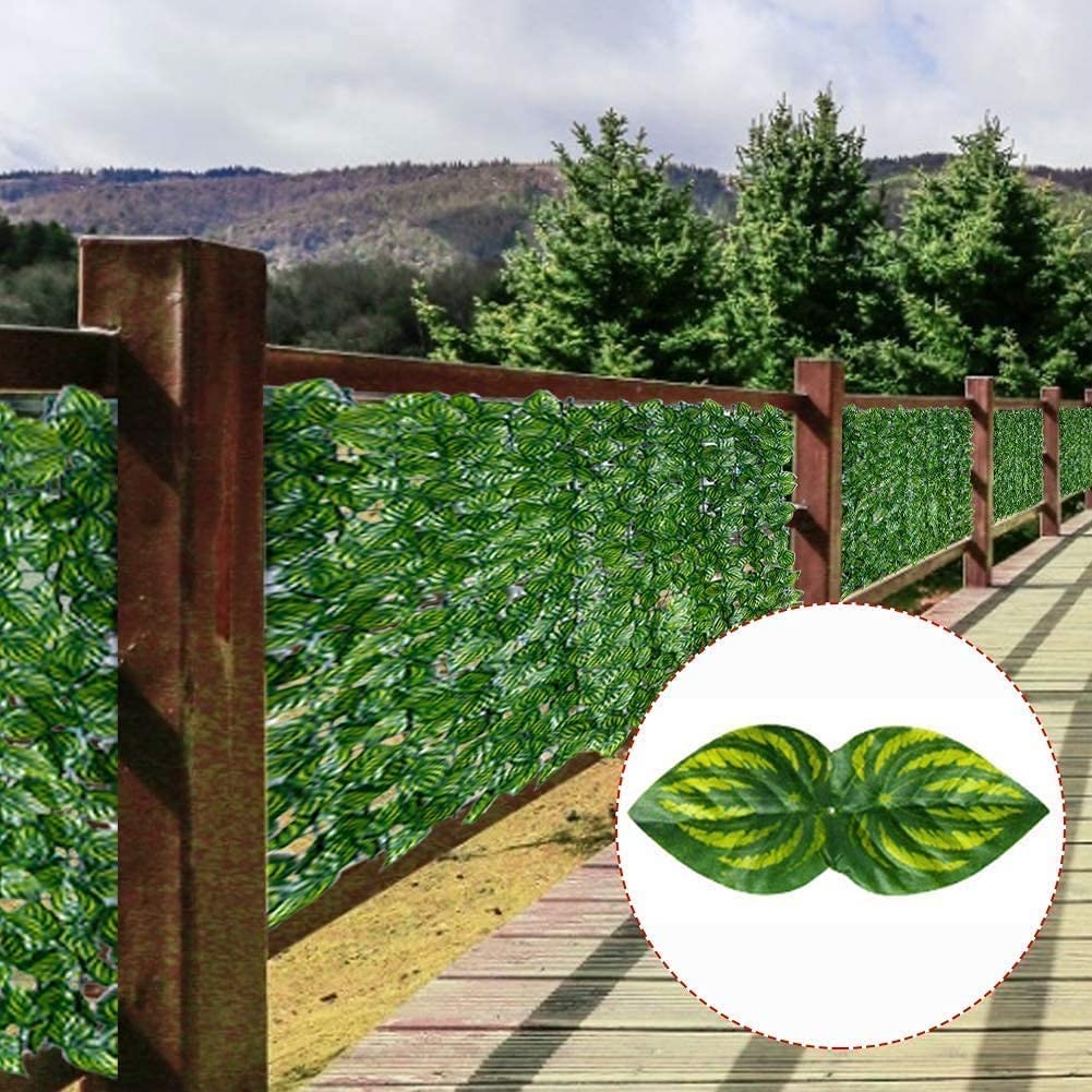 Artificial Leaf Screening for Garden Decor - 100x700cm Green Faux Ivy Fence for Wedding, Party & Outdoor Privacy - Durable Decorative Fence Panel for Patio, Balcony & Landscape Design