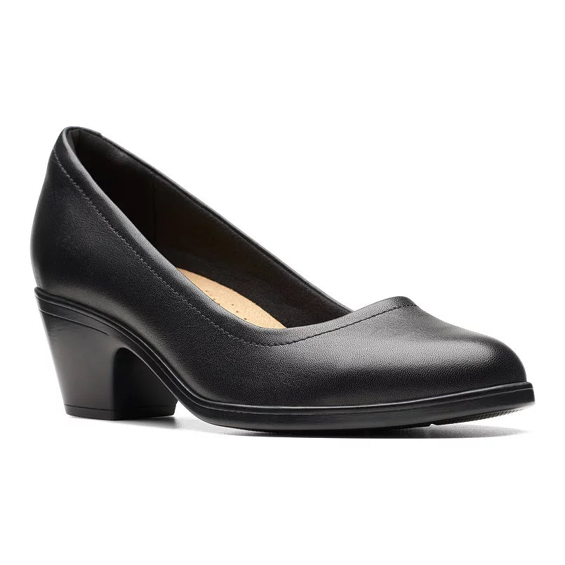 Clarks Emily2 Ruby Black Women's Shoes - Medium & Wide Width (26174882) | Comfortable & Stylish for Work, Casual & Everyday Wear
