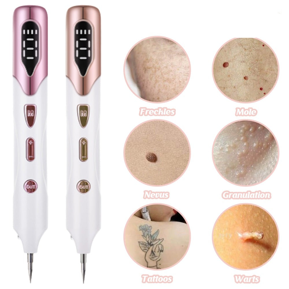 Mole Tattoo Freckle Plasma Pen - Permanent Skin Tag & Mole Removal Device - Perfect for DIY Beauty Treatments at Home
