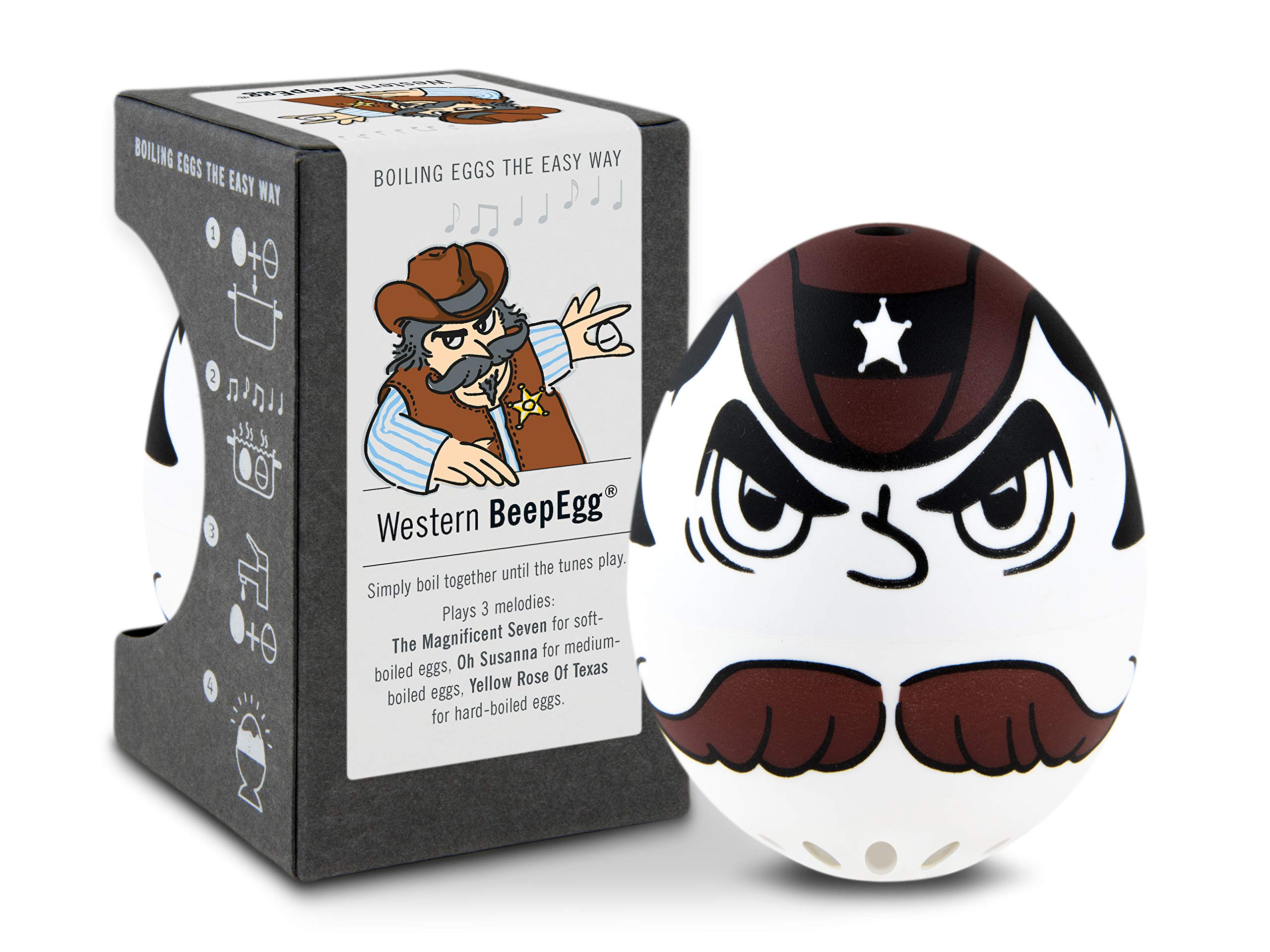 Brainstream Western Beepegg Egg Timer - Digital Kitchen Timer for Cooking, Baking, and Meal Prep - Perfect for Eggs, Tea, and Workout Timing