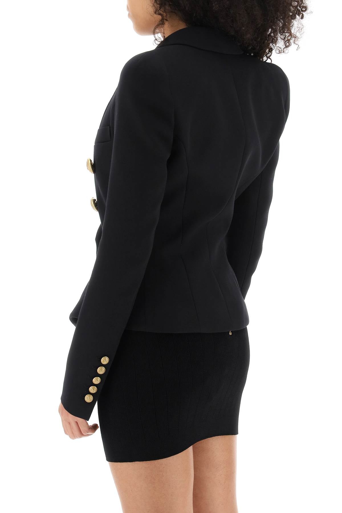 Balmain Wool Double Breasted Fitted Jacket for Men - Elegant Formal Wear for Business, Office & Special Occasions