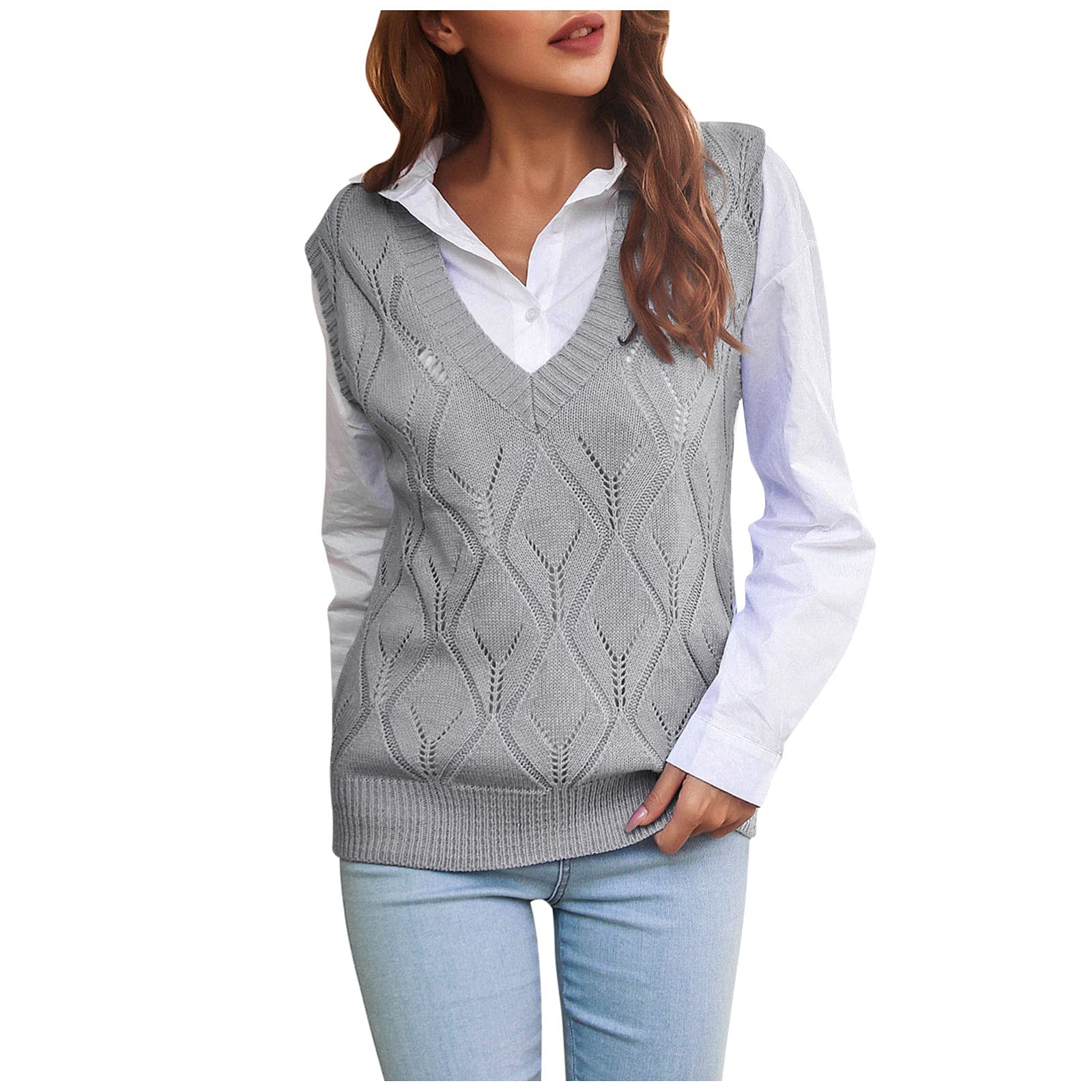 Women's Loose Knit Long Sleeve Pullover Sweater - Winter Warm Short Top with Buckle Detail | Cozy Casual Wear for Office, Date Night & Fall Layering