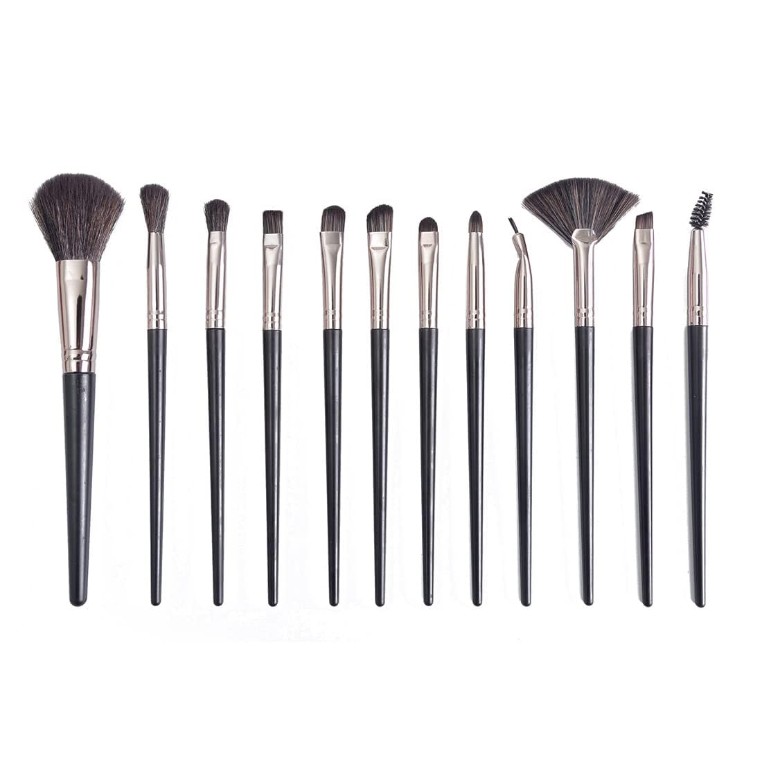 Premium Soft Makeup Brush Set - 12pcs Eye Shadow, Powder, Eyebrow & Concealer Brushes | Professional Cosmetic Brush Kit for Flawless Makeup Application | Perfect for Daily Use, Travel & Professional Makeup Artists
