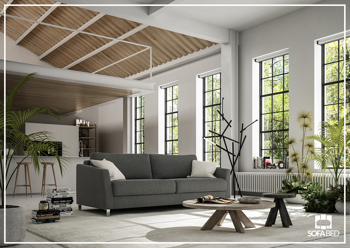 Custom Luonto Monika Fabric Sleeper Sofa - Handmade to Order | Convertible Couch Bed for Small Spaces & Guest Rooms | Perfect for Apartments, Dorms & Home Offices