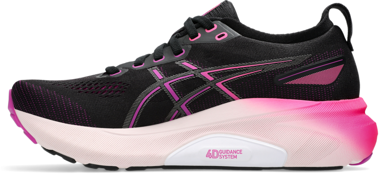 ASICS Women's GEL-Kayano 31 Running Shoes - Black/Bold Magenta - Stability & Cushion for Road Running, Jogging, and Marathon Training
