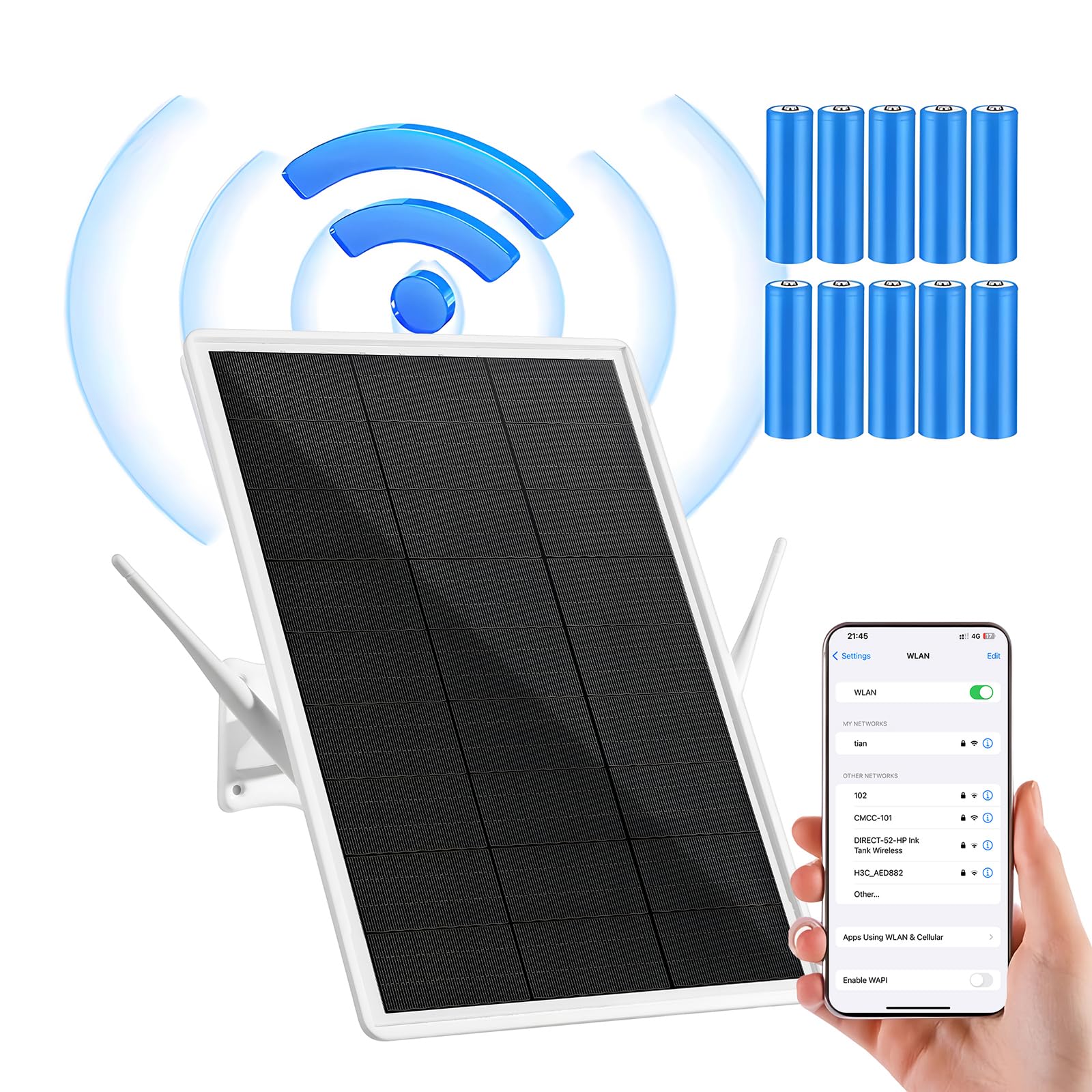 SECUEYE Solar 4G LTE Modem Router with 26000mAh Battery - 2.4GHz WiFi Hotspot, VSIM & SIM Card Slot, IP66 Waterproof - Perfect for Outdoor Trail Cameras, Security Cameras, Remote Monitoring & Off-Grid Internet Access