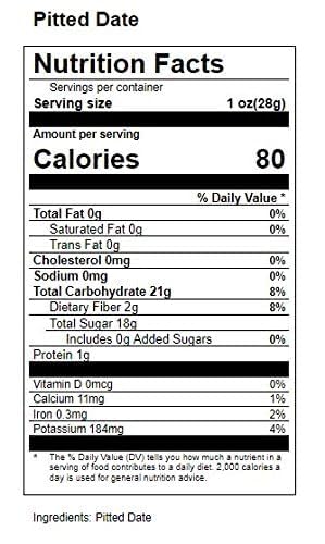 Premium Pitted Dates 24oz - No Sugar Added, Natural Sweet Snack - Perfect for Baking, Smoothies & Healthy Snacking