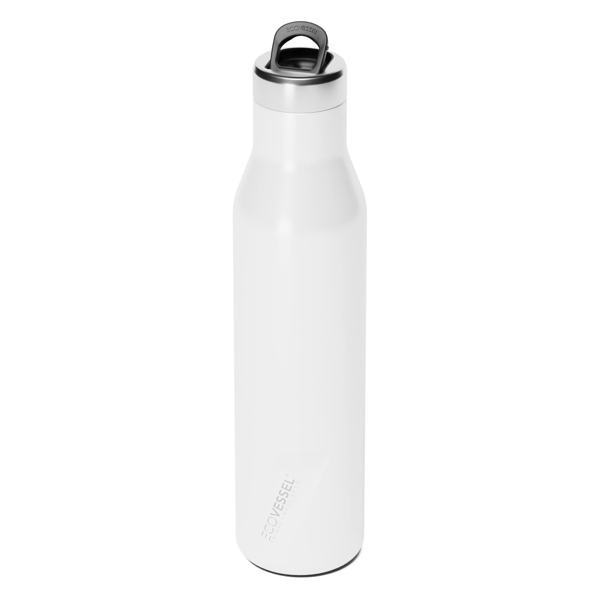 EcoVessel ASPEN 25 oz Stainless Steel Insulated Water Bottle with Leak-Proof Lid & Non-Slip Base - BPA Free Vacuum Flask for Hot/Cold Drinks - Perfect for Hiking, Gym, Office & Travel (White Pearl)