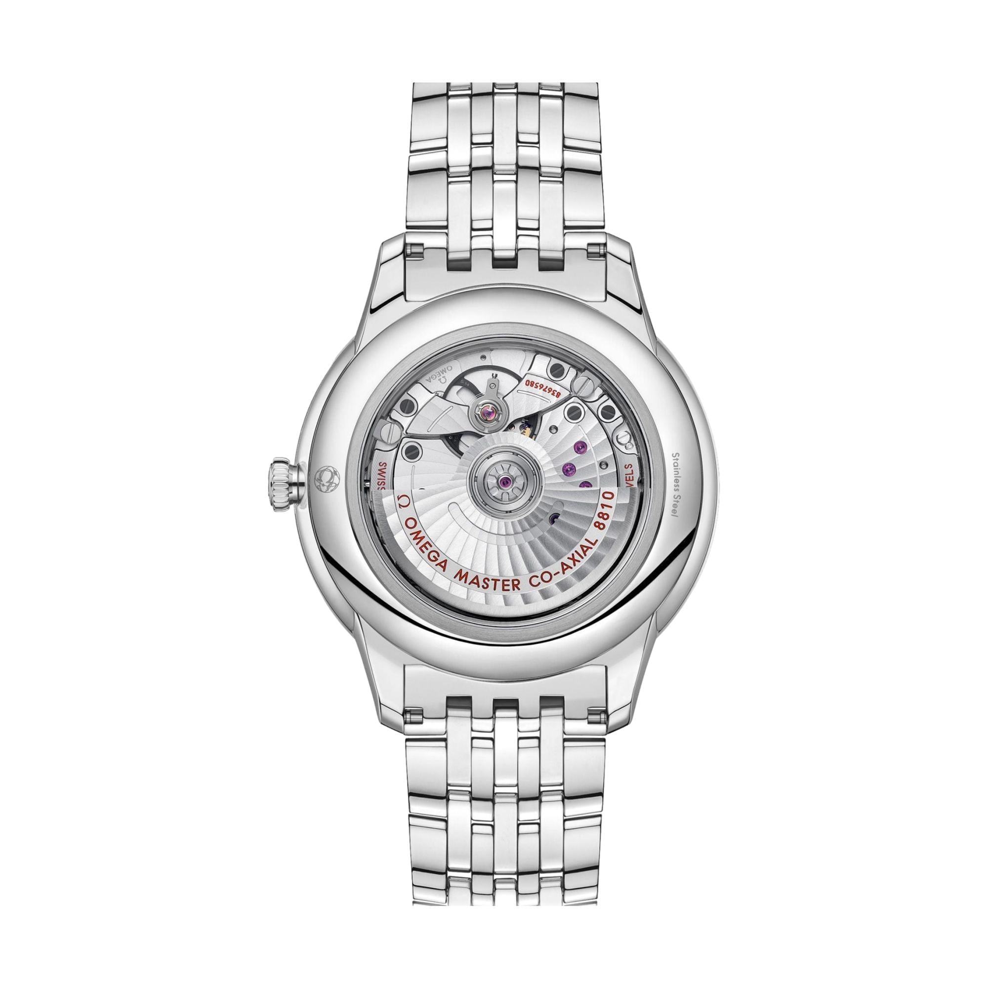 Omega De Ville Prestige Co-Axial Master Chronometer 41mm Men's Watch with Power Reserve - Pink Dial & Stainless Steel Bracelet | Luxury Dress Watch for Business, Weddings & Formal Occasions