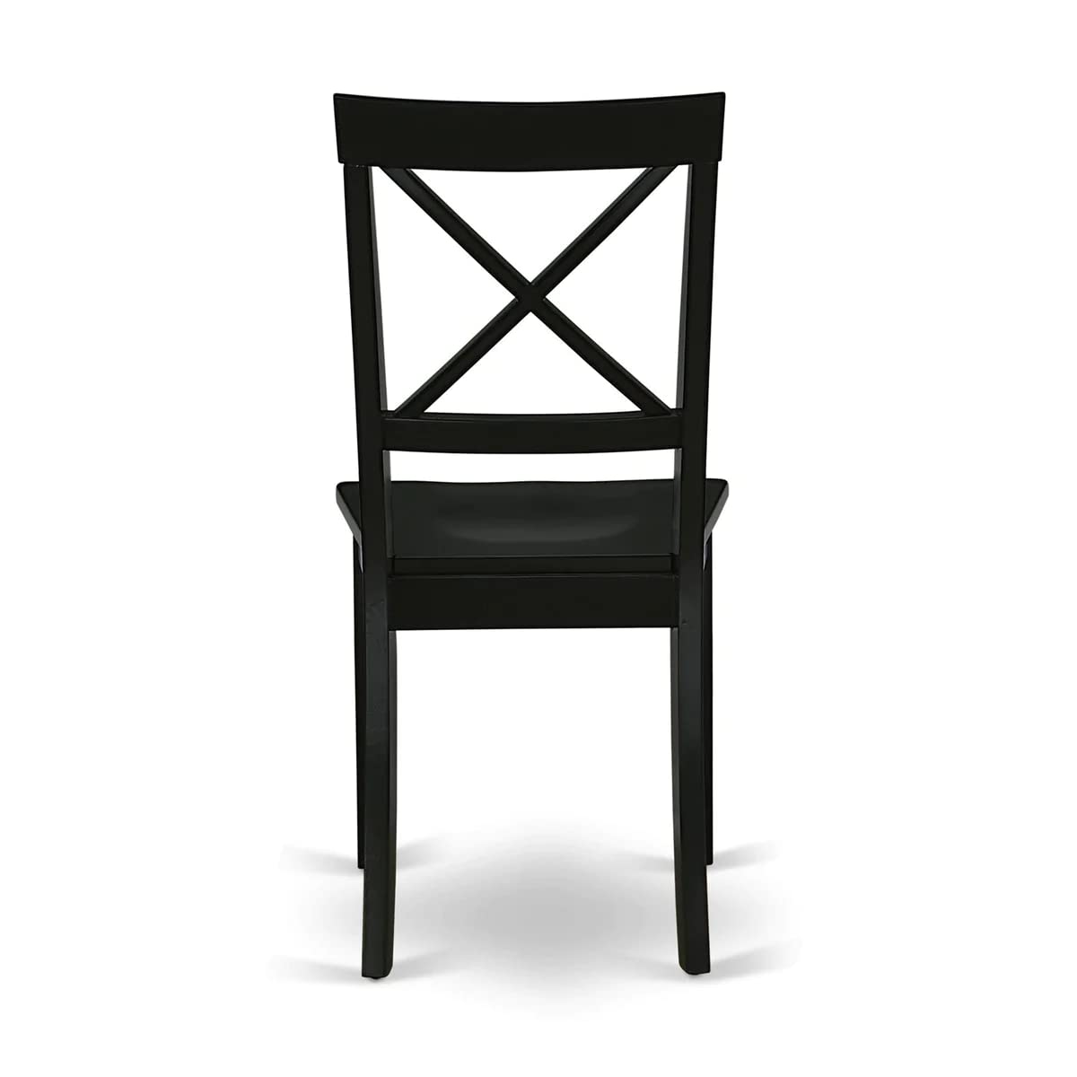 Modern 3-Piece Dining Table Set with Butterfly Leaf & 2 Chairs - 32x54 Inch Black Wooden Kitchen Table - East West Furniture NOBO3-BLK-W - Perfect for Small Spaces, Apartments & Contemporary Dining Rooms