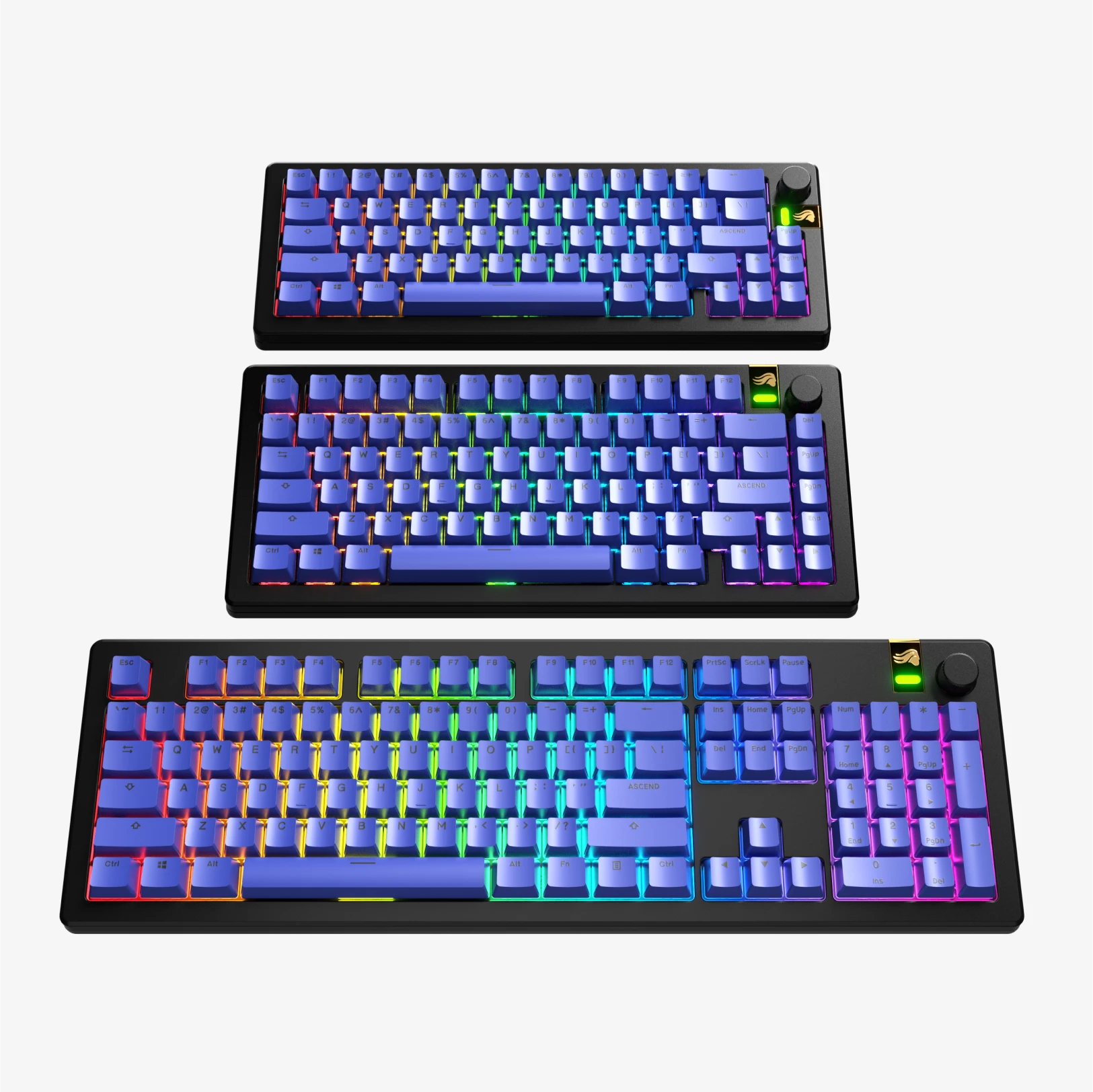 GPBT Mana Blue Basic Keycaps for Mechanical Keyboards - Durable PBT Material, Cherry MX Compatible - Perfect for Gaming, Typing & Custom Builds