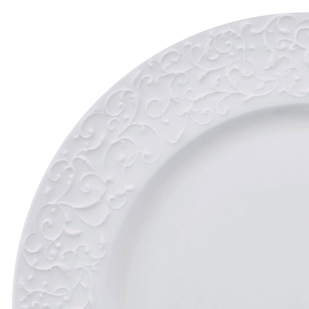 Elegant Parchment White 18-Piece Dinnerware Set - Service for 6 - Perfect for Family Dinners, Holiday Entertaining & Formal Dining Occasions