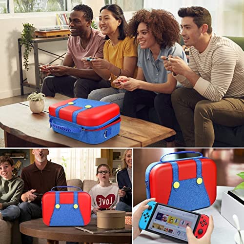 ivoler Nintendo Switch Carrying Case - Deluxe Travel Storage Bag with Hard Shell Shockproof Cover, 18 Game Cartridges & Accessories - Perfect for Travel, Commuting, and Gaming On-The-Go