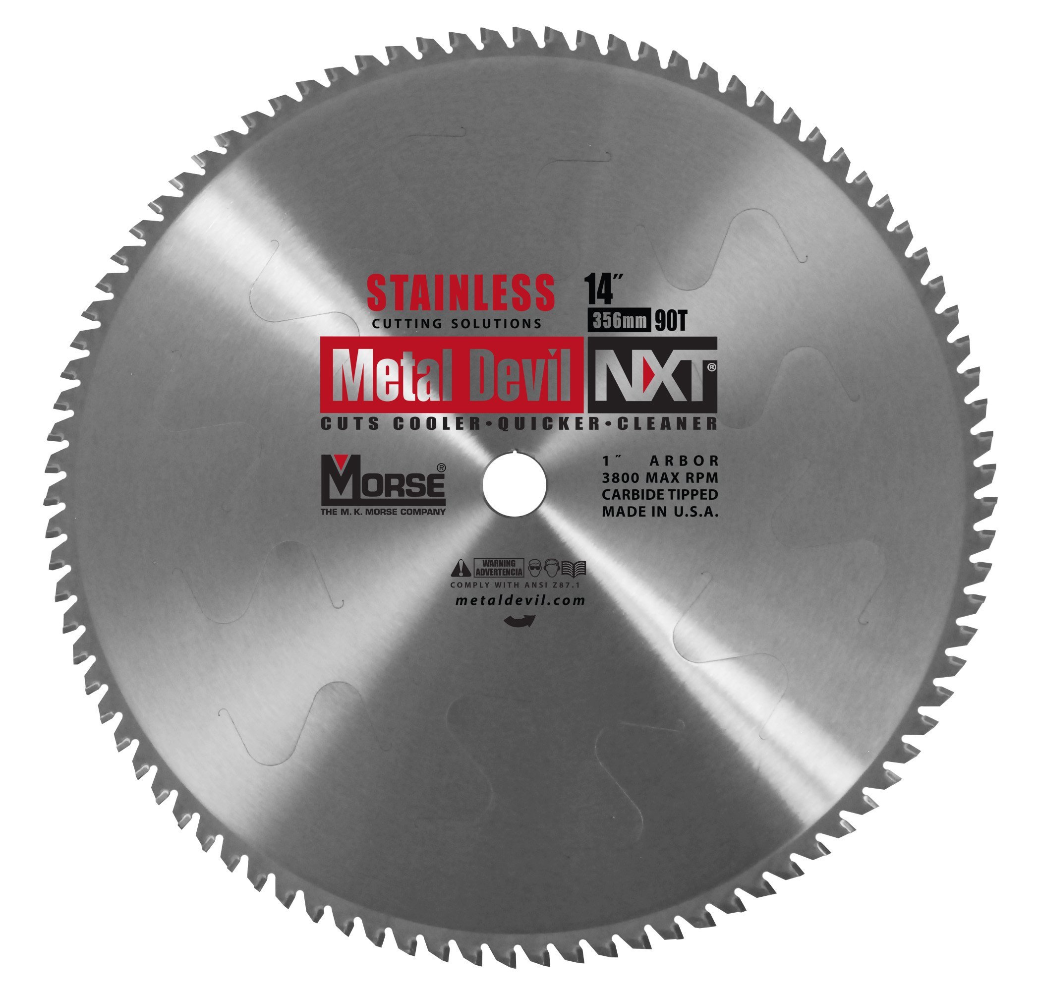 MK Morse CSM1490NSSC Metal Devil NXT Circular Saw Blade for Stainless Steel Cutting - Durable Multi-Purpose Saw Blade for Metalworking, Woodworking & DIY Projects - Perfect for Professional Contractors & Home Improvement