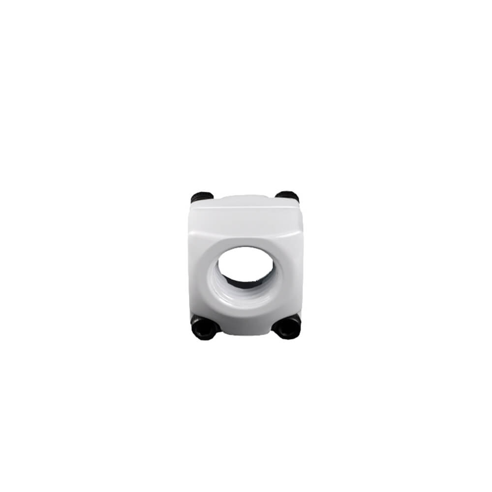 Bitspower Off Center Block Deluxe White - High-Quality PC Water Cooling Fitting for Custom Loops - Perfect for Gaming Rigs and Liquid Cooling Systems