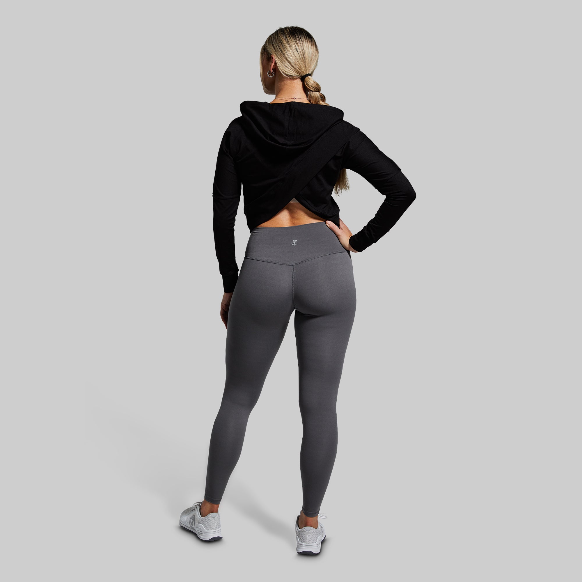 Criss Cross Crop Hoodie for Women - Black Oversized Pullover Sweatshirt | Trendy Streetwear for Casual Outfits, Gym, and Lounge Wear