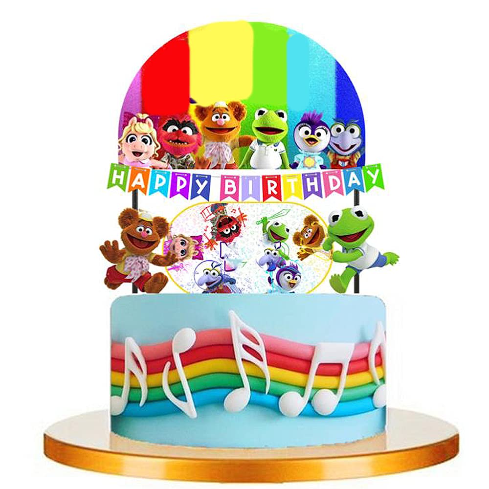 JEWELESPARTY 7-Piece Muppet Babies Cake Toppers Set - Baby Shower & Birthday Party Decorations - Themed Cake Decor for 1st Birthday Celebrations, Baby Showers, and Nursery Decor