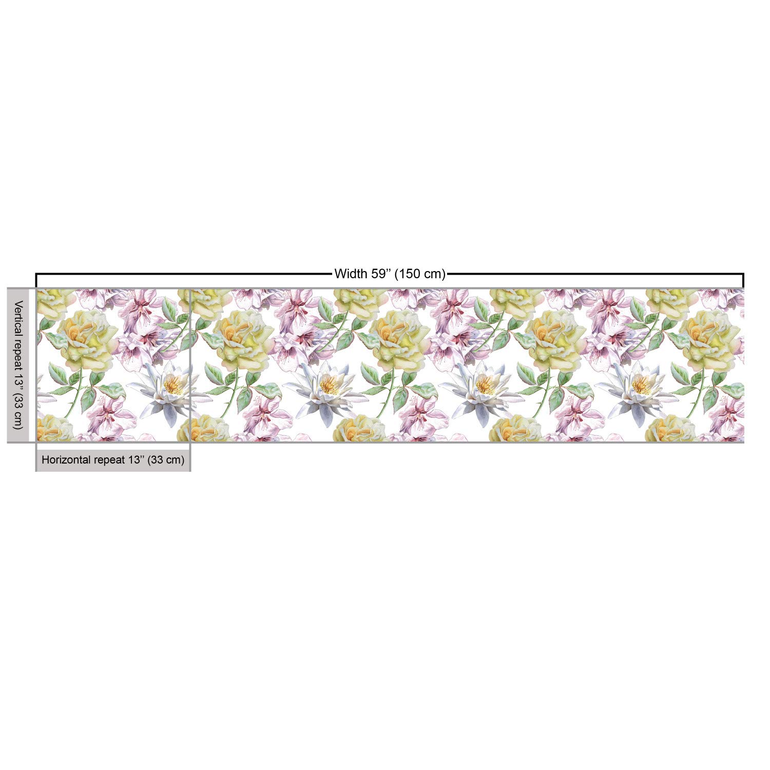 Ambesonne Floral Fabric by The Yard - Rose Petals Sakura Lily Flowers Design for Upholstery, Curtains & DIY Home Decor | 10 Yards Fern Green Pale Pink | Perfect for Bedding, Pillows & Craft Projects